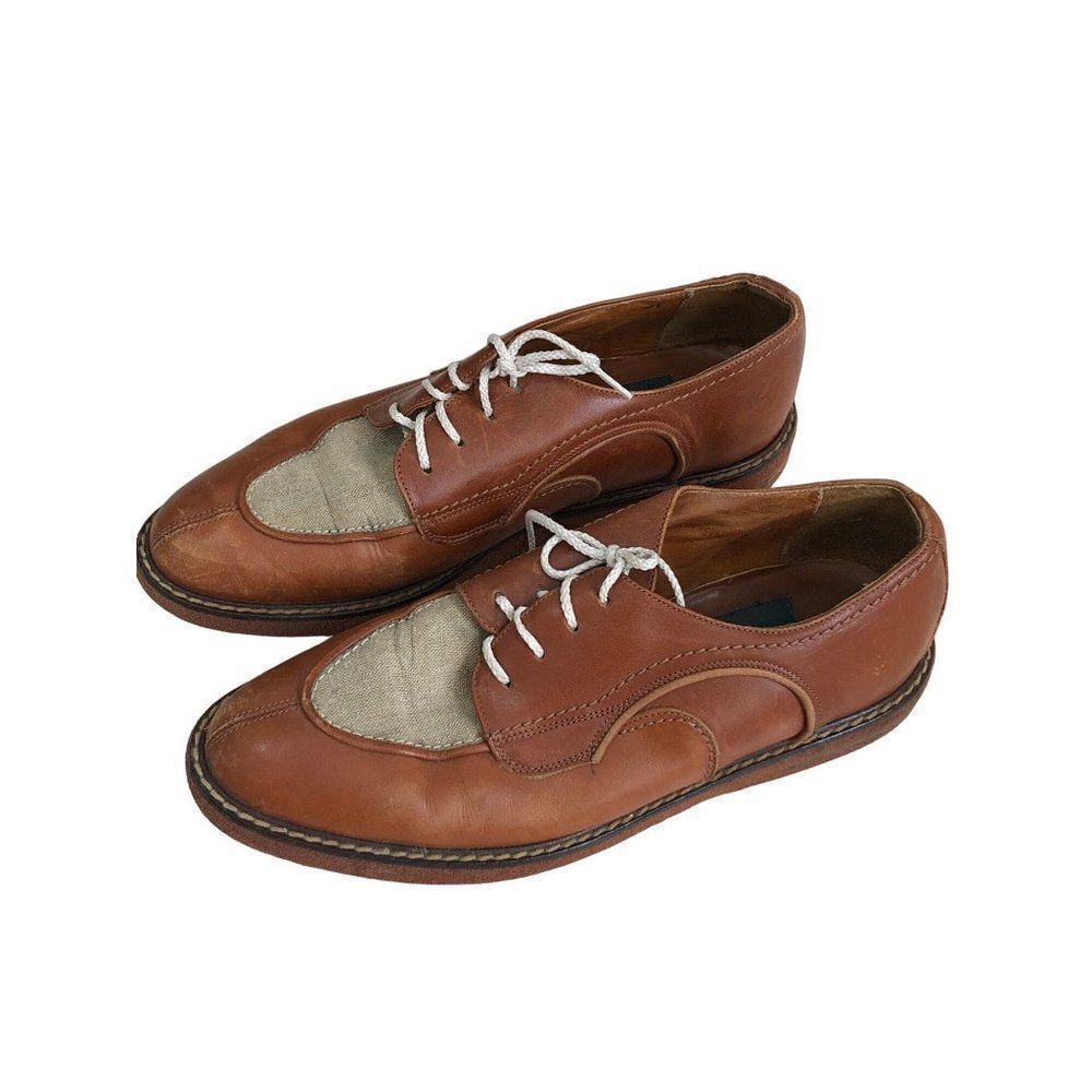 Vintage CABLE & Co Shoes Mens Oxfords Brown Leather